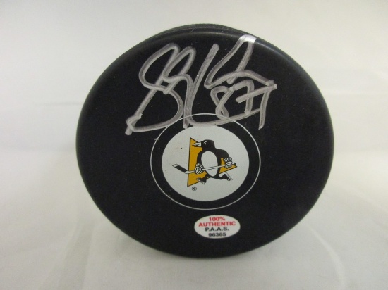 Sidney Crosby of the Pittsburgh Penguins signed autographed hockey puck PAAS COA 365