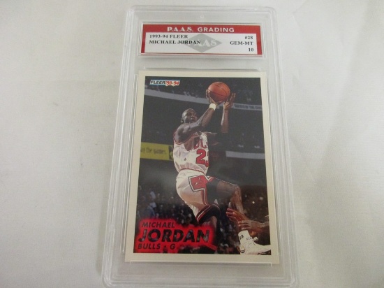 Michael Jordan Bulls 1993-94 Fleer #28 graded PAAS Gem Mint 10