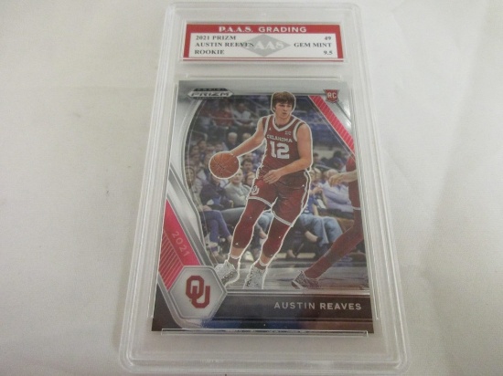 Austin Reeves Oklahoma 2024 Prizm Rookie #49 graded PAAS Gem Mint 9.5