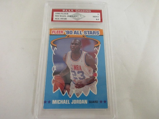 Michael Jordan Bulls 1990 Fleer All Star #5 graded PAAS Mint 8.5
