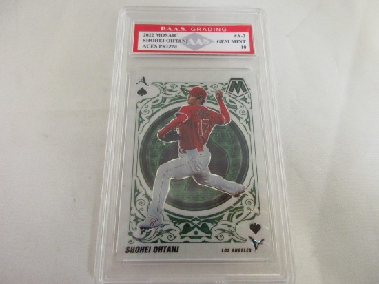 Shohei Ohtani Angels 2022 Mosaic Aces Prizm #A-2 graded PAAS Gem Mint 10