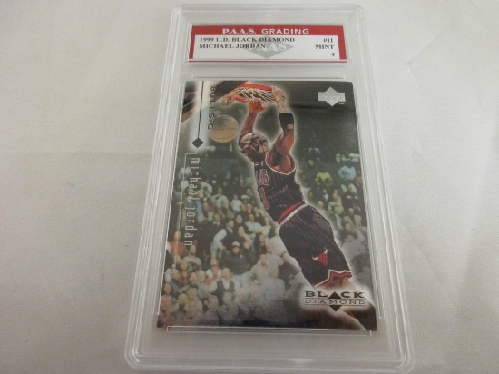 Michael Jordan Bulls 1999 Upper Deck Black Diamond #11 graded PAAS Mint 9