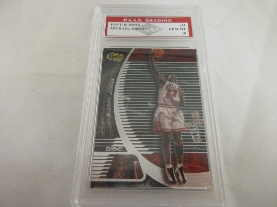 Michael Jordan Bulls 1999 Upper Deck Ionix #13 graded PAAS Gem Mint 10