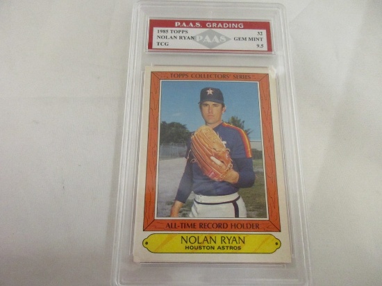 Nolan Ryan Astros 1985 Tops TCG #32 graded PAAS Gem Mint 9.5