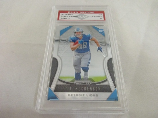 TJ Hockenson Lions 2019 Prizm ROOKIE #364 graded PAAS Gem Mint 10