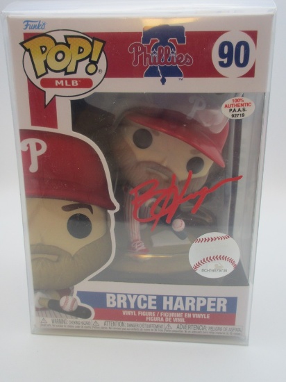 Bryce Harper of the Philadelphia Phillies signed autographed Funko Pop PAAS COA 719