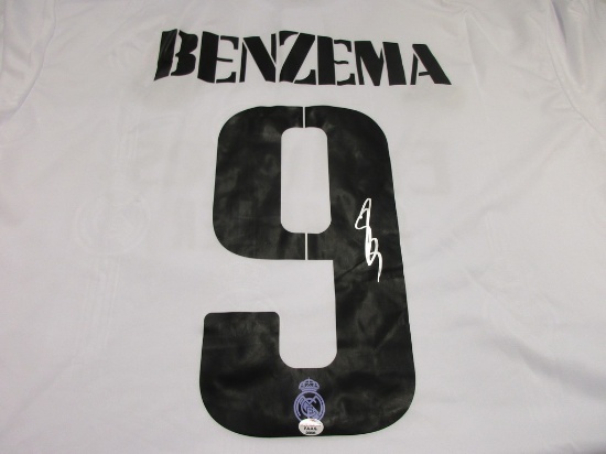 Karim Benzema of the Real Madrid signed autographed soccer jersey PAAS COA 806