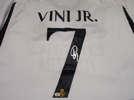 Vini Jr of Real Madrid signed autographed soccer jersey PAAS COA 562