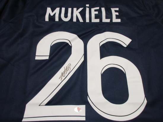 Nordi Mukiele of Paris Saint Germain signed autographed soccer jersey PAAS COA 491