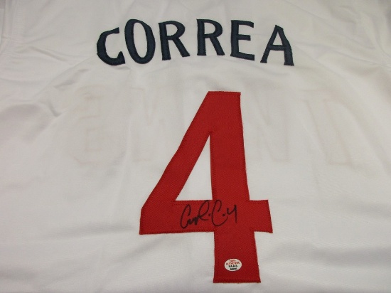 Carlos Correa of the Minnesota Twins signed autographed baseball jersey PAAS COA 696