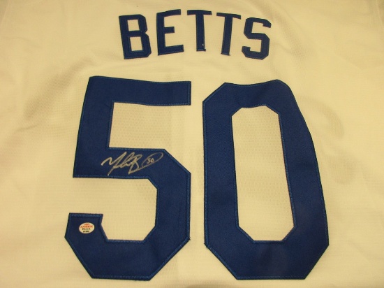 Mookie Betts of the LA Dodgers signed autographed baseball jersey PAAS COA 980