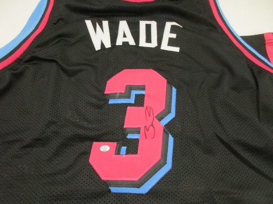 Dwyane Wade of the Miami Heat signed autographed basketball jersey PAAS COA 645