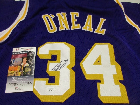 Shaquille O'Neal of the LA Lakers signed autographed basketball jersey JSA COA 663