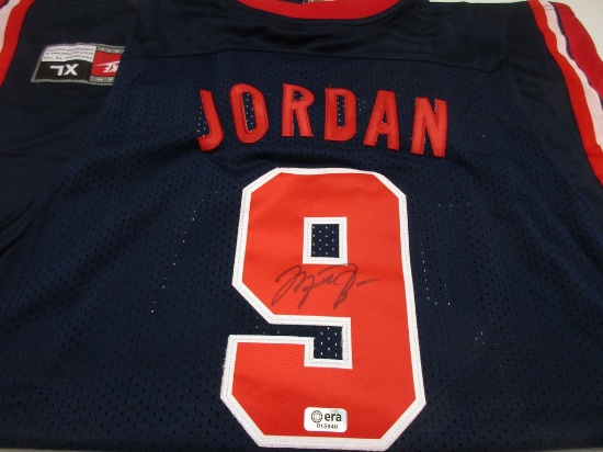Michael Jordan of the Chicago Bulls signed autographed TEAM USA basketball jersey ERA COA 940