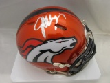 John Elway of the Denver Broncos signed autographed mini football helmet PAAS COA 706