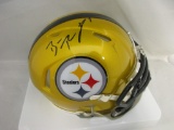 Ben Roethlisberger of the Pittsburgh Steelers signed autographed mini football helmet PAAS COA 988