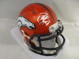 Peyton Manning of the Denver Broncos signed autographed mini football helmet PAAS COA 711