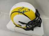 Puka Nacua of the LA Rams signed autographed mini football helmet PAAS COA 702