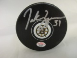 Patrice Bergeron of the Boston Bruins signed autographed hockey puck PAAS COA 423
