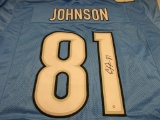 Calvin Johnson of the Detroit Lions signed autographed football jersey PAAS COA 090