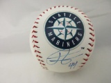 Julio Rodriguez of the Seattle Mariners signed autographed logo baseball PAAS COA COA 544