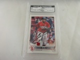 Xander Bogaerts of the Boston Red Sox signed autographed slabbed card PAAS COA 199