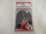 Michael Jordan Bulls 1990-91 NBA Hoops #65 graded PAAS NM-MT 8.5
