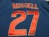 Addison Russell of the Chicago Cubs signed autographed baseball jersey AAA COA 256