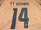 Amon-Ra St Brown of the Detroit Lions signed autographed football jersey PAAS COA 644