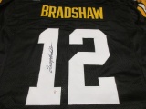 Terry Bradshaw of the Pittsburgh Steelers signed autographed football jersey PAAS COA 973