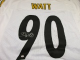 TJ Watt of the Pittsburgh Steelers signed autographed football jersey PAAS COA 175
