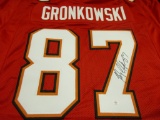 Rob Gronkowski of the Tampa Bay Buccaneers signed autographed football jersey PAAS COA 764