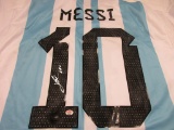 Leo Messi of Argentina signed autographed soccer jersey PAAS COA 098