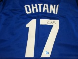 Shohei Ohtani of the LA Dodgers signed autographed baseball jersey TAA COA 282