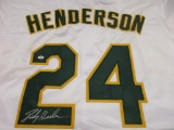 Rickey Henderson of the Oakland A's signed autographed baseball jersey PAAS COA 036