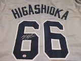 Kyle Higashioka of the New York Yankees signed autographed baseball jersey PAAS COA 451