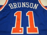 Jalen Brunson of the NY Knicks signed autographed basketball jersey PAAS COA 165