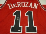 DeMar DeRozan of the Chicago Bulls signed autographed basketball jersey PAAS COA 515