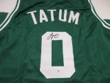 Jayson Tatum of the Boston Celtics signed autographed basketball jersey PAAS COA 085