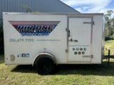 2019 15' Single Axle Enclosed V Nose Trailer