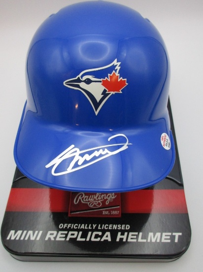 Vladimir Guerrero Jr of the Toronto Blue Jays signed autographed mini batting helmet PAAS COA 981