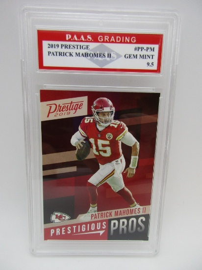Patrick Mahomes II Chiefs 2019 Prestige #PP-PM graded PAAS Gem Mint 9.5