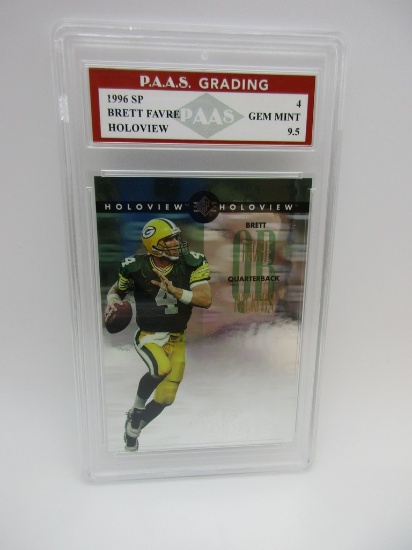 Brett Favre Packers 1996 SP Holoview graded PAAS Gem Mint 9.5