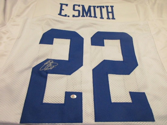 Emmitt Smith of the Dallas Cowboys signed autographed football jersey PAAS COA 137