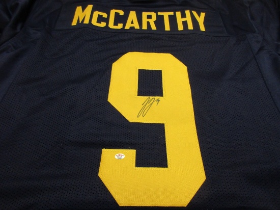 JJ McCarthy of the Michigan Wolverines signed autographed football jersey PAAS COA 889