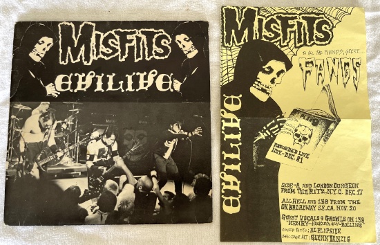 1982  The Misfits - EVILIVE    Stamped / Numbered Fiend Club Edition.
