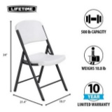 Lifetime Commercial Grade Folding Chair - White
