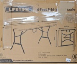 NEW Lifetime 6' Folding Half Table