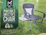Portable Directors Chair Grey