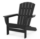 Polywood Gulf Shores Adirondack Chair - Blk
